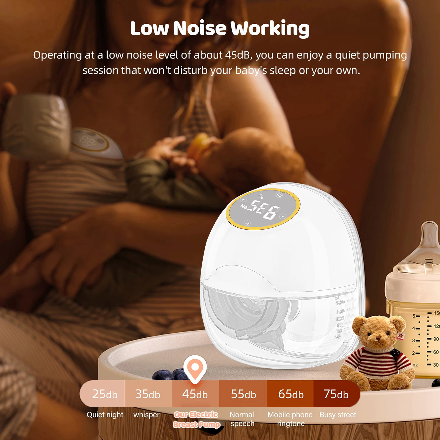 Smart Home Elements - 휴대용 1PCS 전동 웨어러블 유축기 스마트