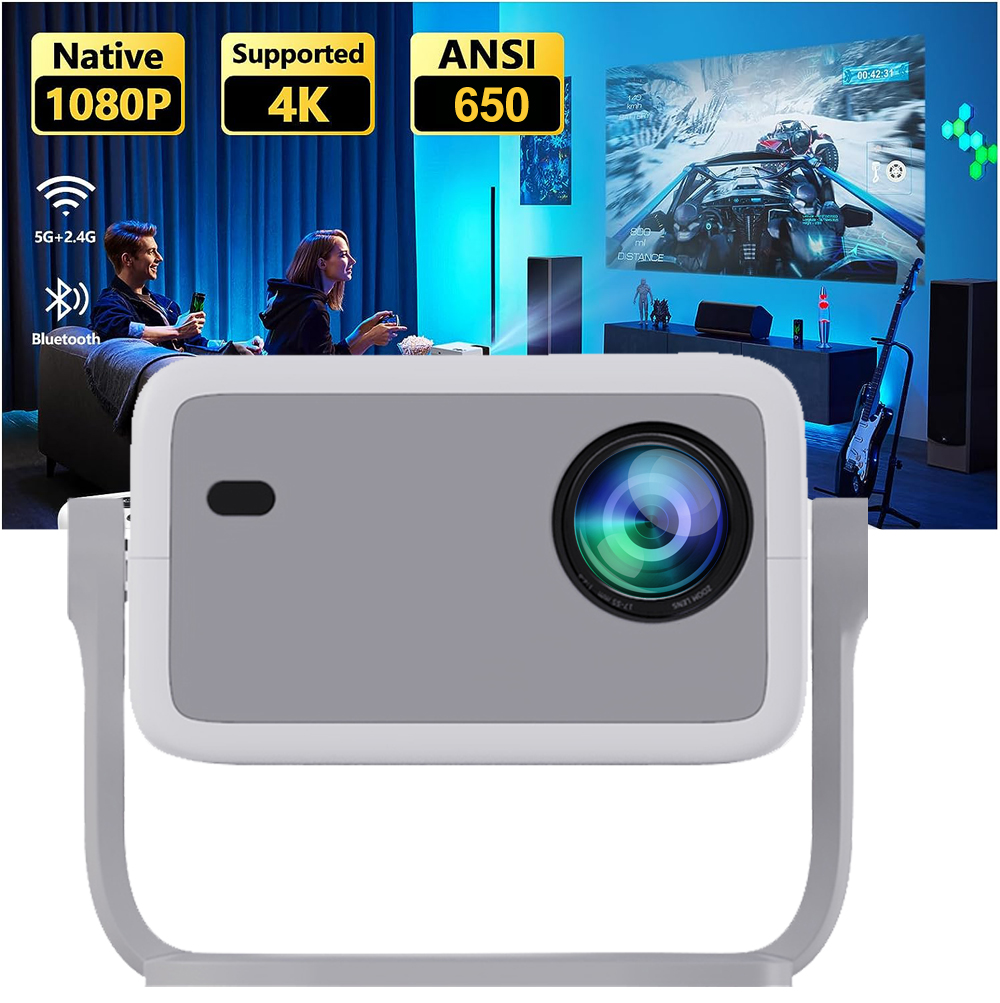 Smart Home Retrofit - WZATCO WL018 풀 HD 1080P 프로젝터,