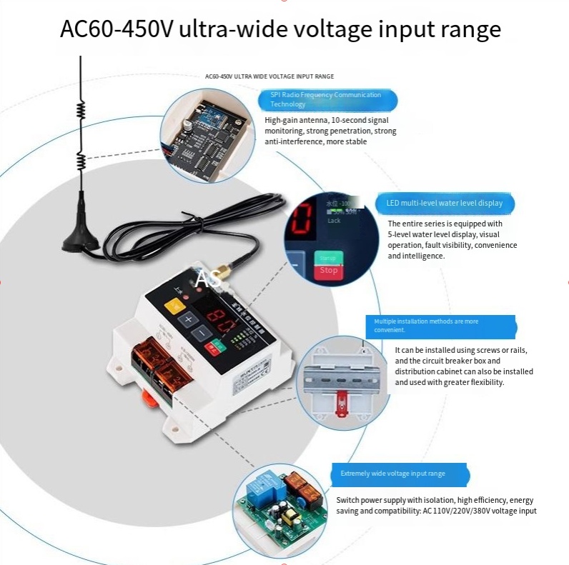 220V 무선 완전 자동 원격 수위 조절기 가정용 물탱 - Smart Home Elements 리뷰 및 가격