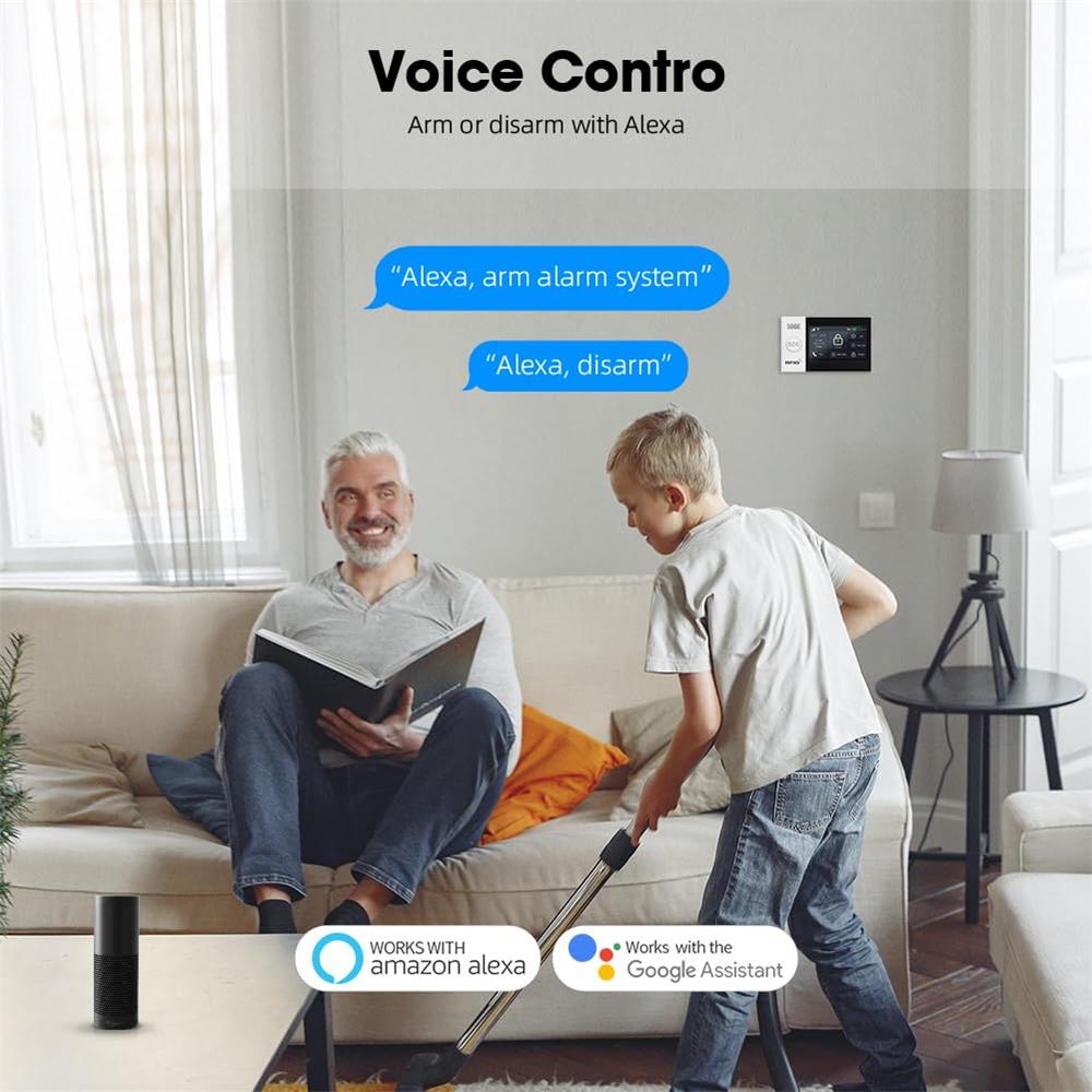 2.4G WIFI 스마트 GSM 알람 시스템, TUYA - Smart Home Wiser 리뷰 및 가격