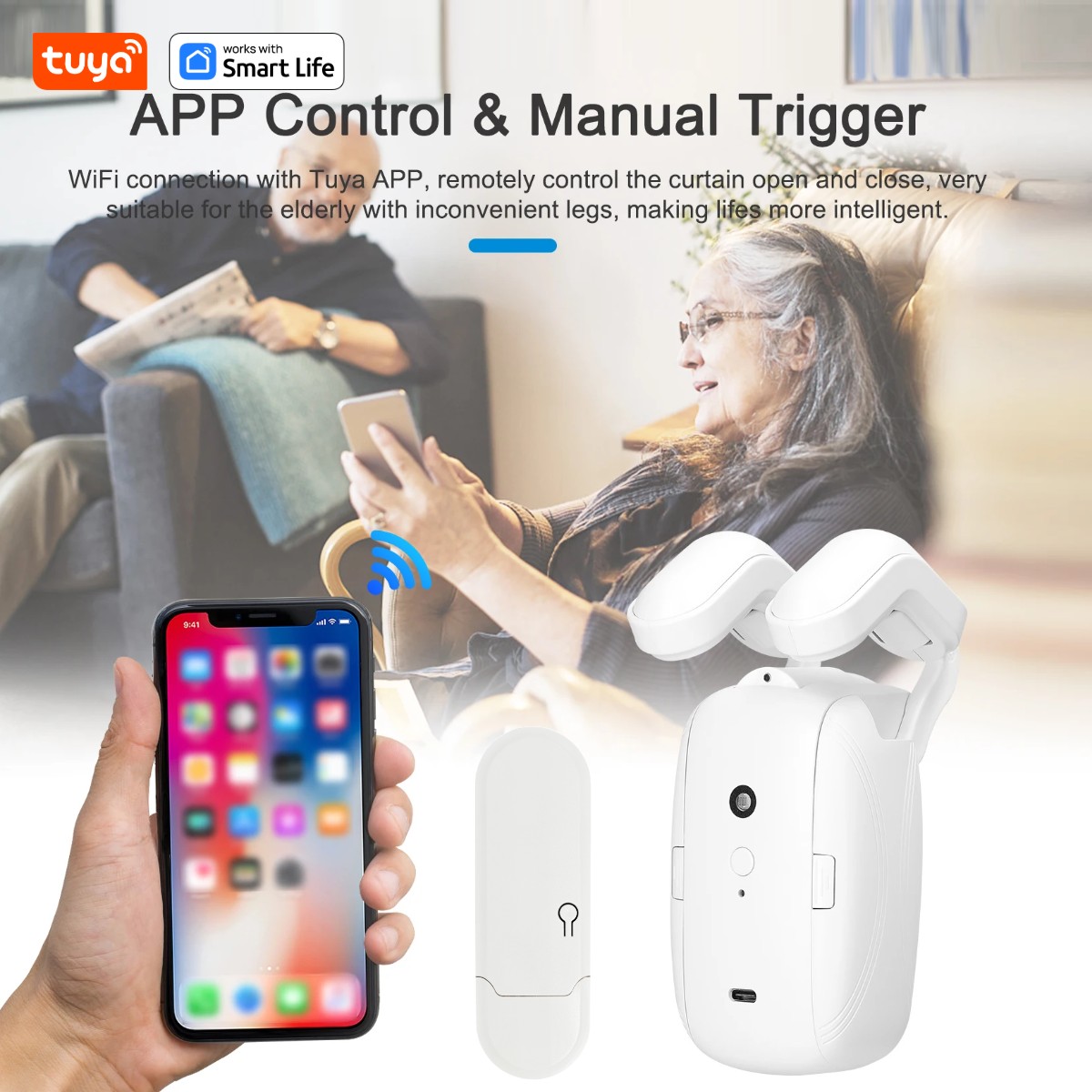 1/2개 투야 스마트 와이파이 커튼 로봇 (허브 포함  - Smart Home Vimar 리뷰 및 가격