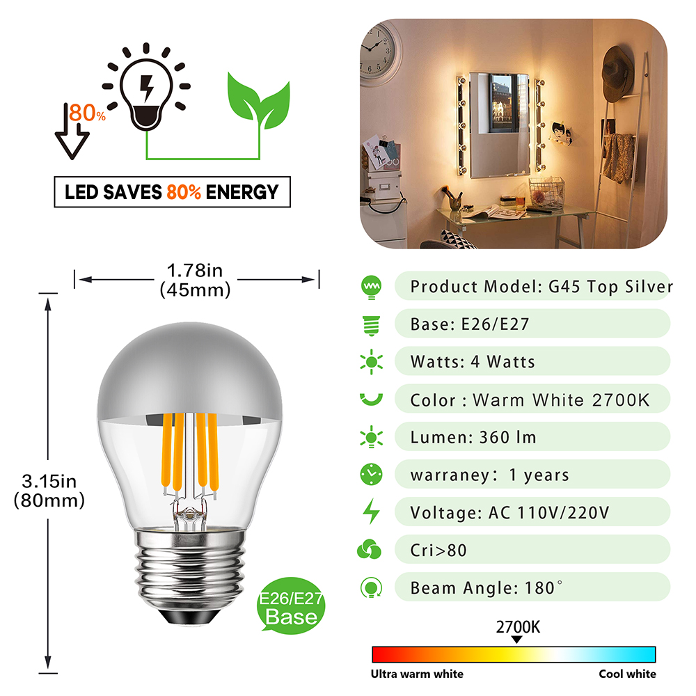 G45 에디슨 LED 밤 전구 E12 E14 E26 E - Smart Home Retrofit 리뷰 및 가격