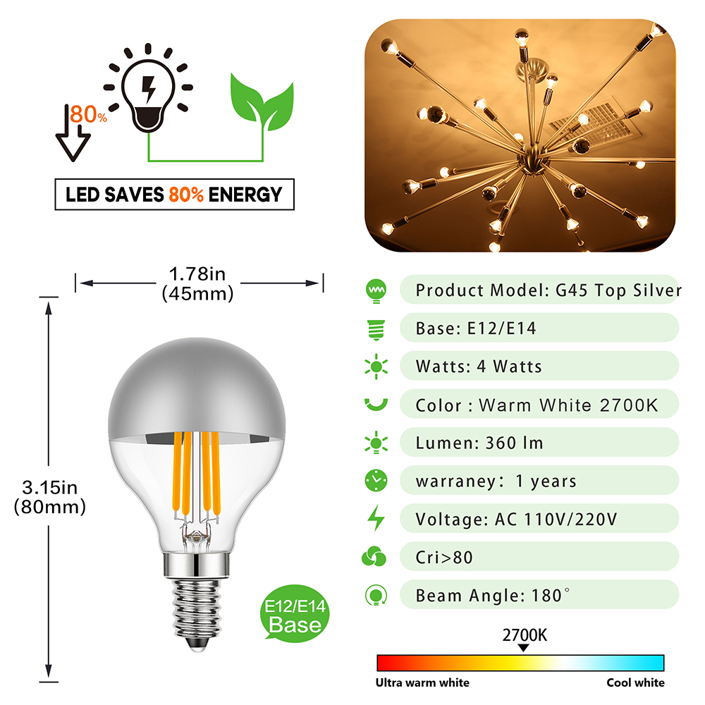 G45 에디슨 LED 밤 전구 E12 E14 E26 E - Smart Home Retrofit 리뷰 및 가격