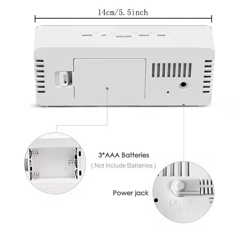 1개 화이트 디지털 시계 LED 미러 테이블 시계 스누 - Smart Home Retrofit 리뷰 및 가격