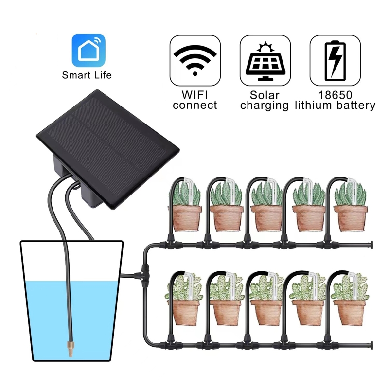 WIFI 태양 자동 급수 기계 키트 모바일 App 원격 - Smart Home Elements 리뷰 및 가격