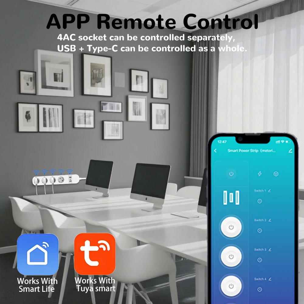 BORUIDAPLS EU 플러그 WiFi 스마트 멀티탭 - Smart Home Elements 리뷰 및 가격