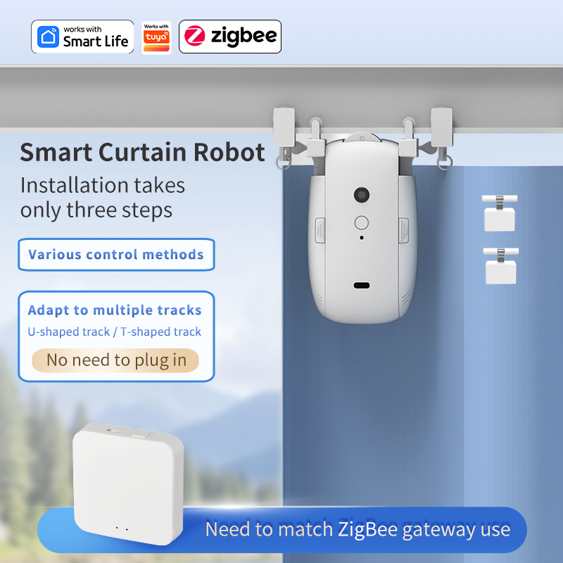 지그비 스마트 커튼 드라이버 로봇 자동 커튼 모터 커튼 - Smart Home Elements 리뷰 및 가격