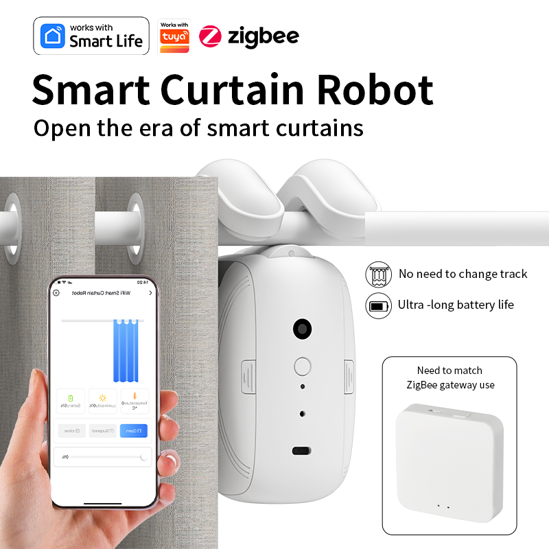 지그비 스마트 커튼 드라이버 로봇 자동 커튼 모터 커튼 - Smart Home Elements 리뷰 및 가격