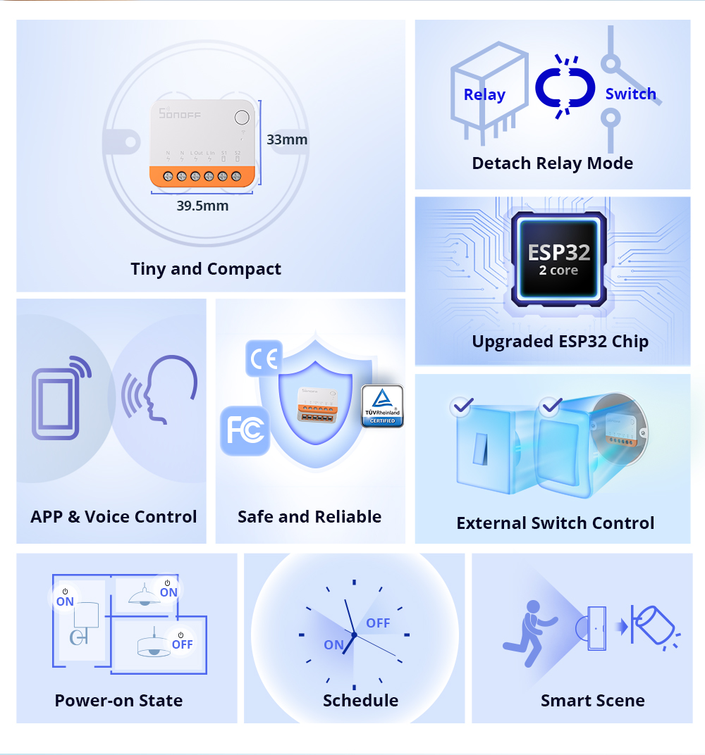 Sonoff Mini R4 Extreme Wifi 스마 - Smart Home Wiz 리뷰 및 가격