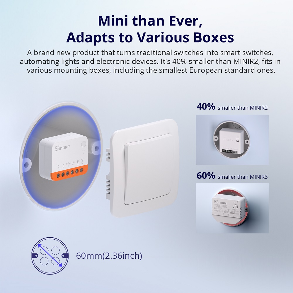 Sonoff Mini R4 Extreme Wifi 스마 - Smart Home Wiz 리뷰 및 가격